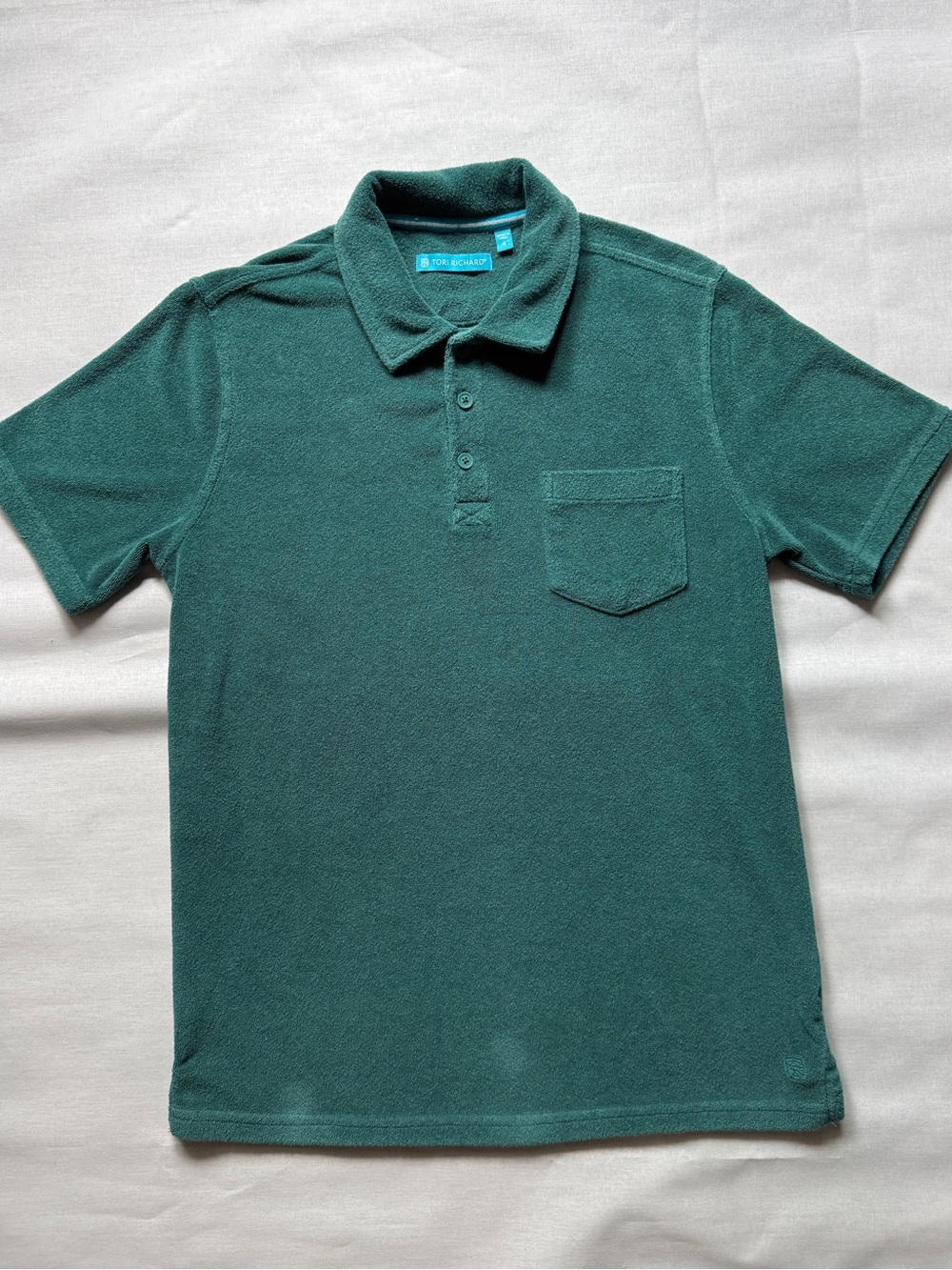 Tori Richard Green Terry Cloth Polo